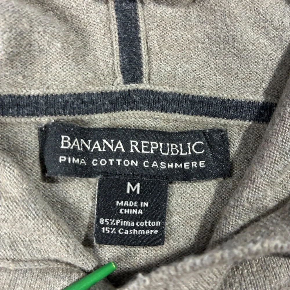 Banana Republic Cotton Cashmere Lightweight Hoodie Sweater Brown Men M Heritage